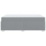vidaXL Cadre de lit avec matelas Gris clair 120 x 190 cm tissu