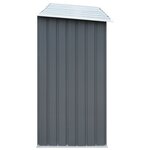 vidaXL Abri de stockage de bois Acier galvanisé 330x84x152 cm Gris