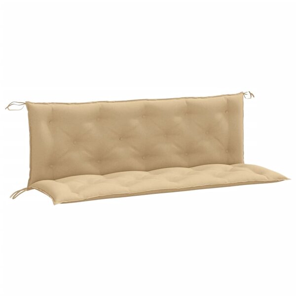 vidaXL Coussins de banc de jardin lot de 2 beige mélangé tissu