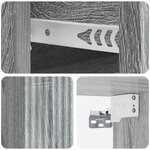 vidaXL Cabinet de chevet mural Sonoma gris 33 x 34 5 x 20 cm