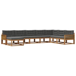 vidaXL Ensemble de canapés d'extérieur 8 pc Naturel et Anthracite