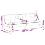 vidaXL Canapé-lit avec porte-gobelets noir velours