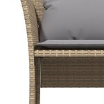 vidaXL Chaise de jardin avec tabouret beige résine tressée