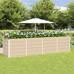 vidaXL Jardinière Ivoire 240 x 80 x 75 cm Acier