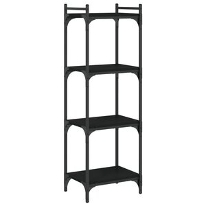 vidaXL Bibliothèque à 4 niveaux noir 40x30x120 cm bois d'ingénierie