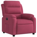 vidaXL Fauteuil inclinable électrique rouge bordeaux velours
