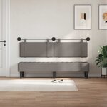 vidaXL Tête de lit suspendue Avec lumière LED Taupe Tissu