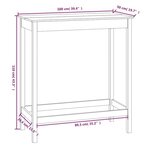 vidaXL Table de bar blanc 100x50x110 cm bois massif de pin