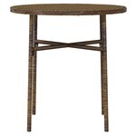 vidaXL Ensemble à manger de jardin 3Pièces Résine tressée Marron