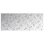 vidaXL Plaques à damier 2 Pièces Argent 50 x 20 cm Aluminium