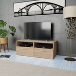 vidaXL Meuble TV Bois d’ingénierie 95x35x36 cm Chêne