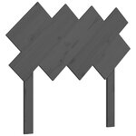 vidaXL Tête de lit Gris 92x3x81 cm Bois massif de pin