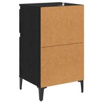 vidaXL Cabinet de chevet avec tiroir 2 Pièces Chêne noir 40 x 35 x 70 cm