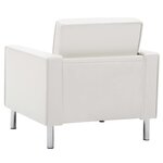vidaXL Fauteuil blanc similicuir