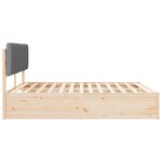 vidaXL Cadre de lit avec tête de lit rembourrée Gris clair