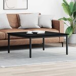 vidaXL Table basse Chêne noir 100 x 100 x 45 cm Bois d'ingénierie