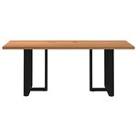 vidaXL Table à manger marron clair bois de chêne massif rectangulaire
