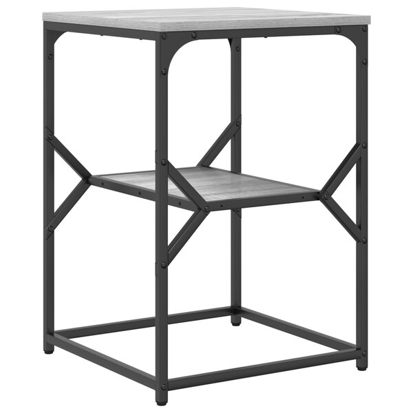 vidaXL Table d'appoint Grise Sonoma 41x40x60 cm en bois d'ingénierie