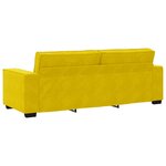 vidaXL Canapé à 3 places Jaune 180 cm Velours