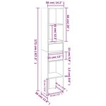 vidaXL Bibliothèque Chêne fumé 36x30x171 cm Bois d'ingénierie