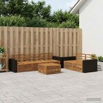 vidaXL Ensemble de canapés d'extérieur 6 Pièces Naturel