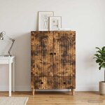 vidaXL Buffet Chêne fumé 66 x 34 5 x 95 cm Bois d'ingénierie