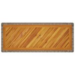 vidaXL Table d'appoint de jardin dessus en bois gris 100x40x75 cm