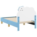 vidaXL Cadre de lit pour tout-petit avec tête de lit Bleu 70 x 140 cm
