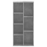 vidaXL Bibliothèque gris béton 50x25x105 cm bois d'ingénierie