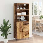 vidaXL Haut Armoire Bois Ancien 69 5 x 34 x 180 cm Bois d'ingénierie