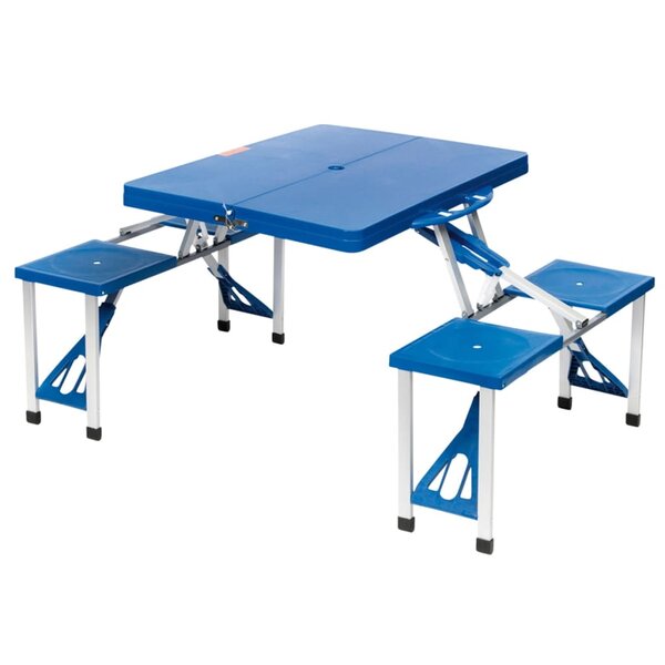 Bo-Camp Ensemble de table de pique-nique "Basic" Bleu Acier