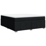 vidaXL Sommier à lattes de lit avec matelas Noir 180x200 cm Tissu