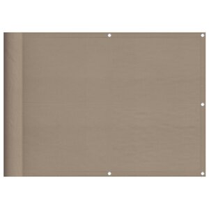 vidaXL Écran de balcon taupe 75x1000 cm 100  polyester oxford
