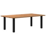 vidaXL Table à manger marron clair bois de chêne massif rectangulaire