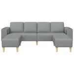 vidaXL Ensemble de Canapés Gris clair tissu