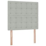 vidaXL Lit avec rangement et matelas Gris clair 90 x 190 cm Velours