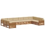 vidaXL Ensembles de canapés avec coussin 7 Pièces Naturel et Beige