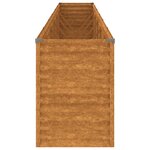 vidaXL Lit surélevé de jardin 578x50x69 cm acier corten