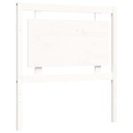 vidaXL Cadre de lit avec tête de lit blanc petit simple bois massif