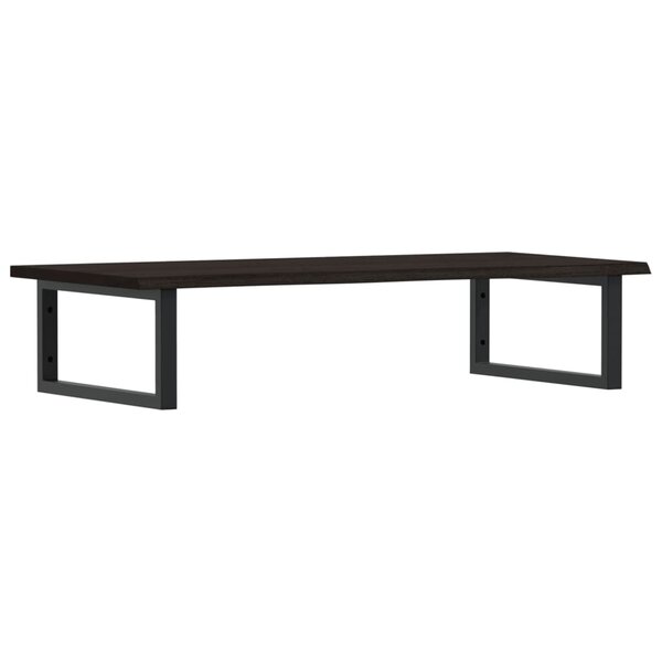 vidaXL Étagère de vasque murale acier et bois de chêne massif