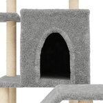 vidaXL Arbre à chat avec griffoirs en sisal gris clair 97 cm