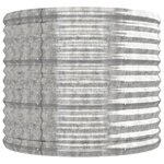 vidaXL Lit surélevé de jardin Acier enduit de poudre Argenté