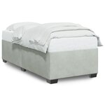vidaXL Cadre de lit Gris clair 90x190 cm Velours