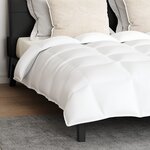 vidaXL Couette 3 Pièces Blanc 200 x 200 cm Bas
