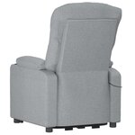 vidaXL Fauteuil inclinable électrique Gris clair Tissu