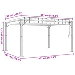 vidaXL Gazebo avec toiture louvée 3 x 4 x 2 14 m Vert