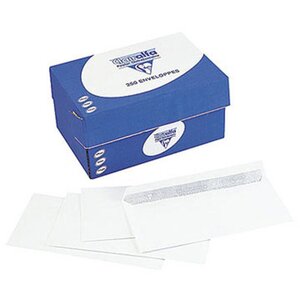 Enveloppe extra blanche dl clairalfa premium 110 x 220 mm 90g sans fenêtre - bande autoadhésive (paquet 250 unités)