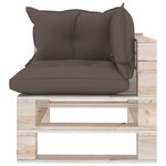 vidaXL Salon palette de jardin 4 Pièces avec coussins bois de pin