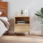vidaXL Table de chevet chêne sonoma 40x35x50 cm bois d’ingénierie