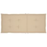 vidaXL Chaises de jardin lot de 2 et coussins beige Bois teck massif